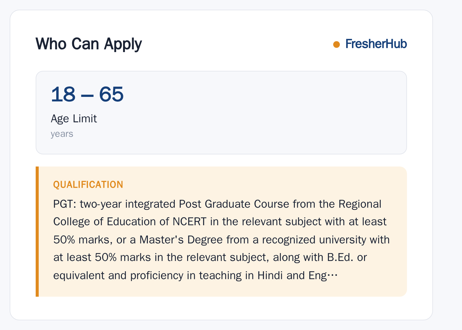 NCR Teacher Recruitment 2024: Notification, 25 Vacancy age limit and educational qualification