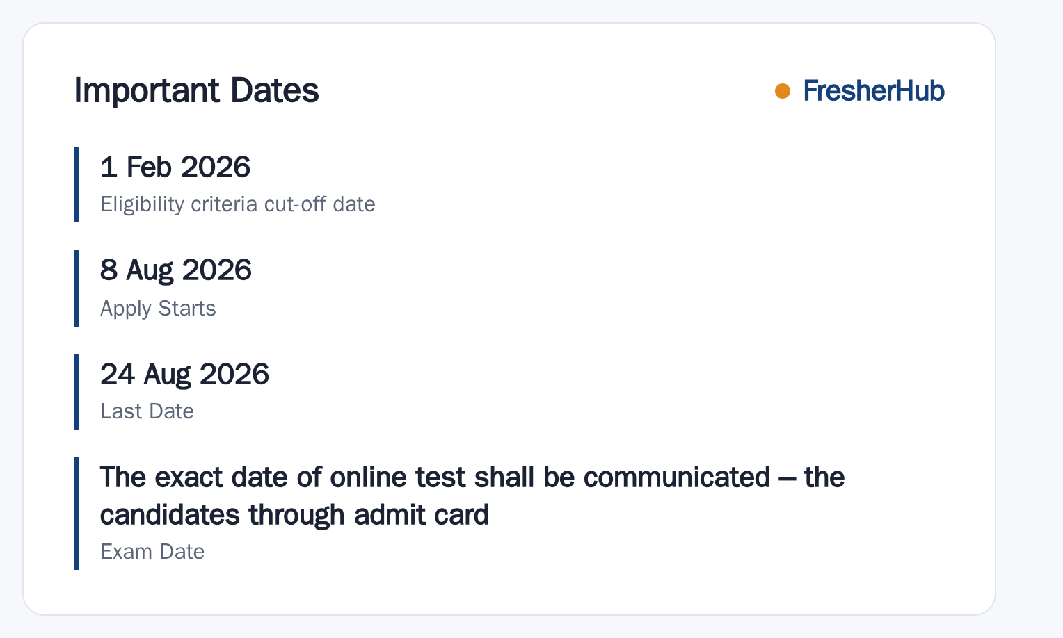 RCF Management Trainee Recruitment 2026 important dates