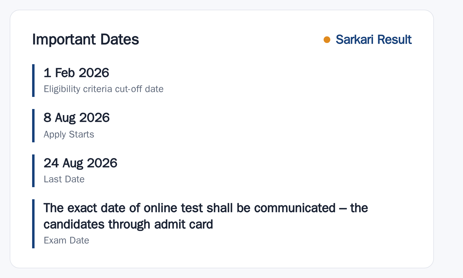 RCF Management Trainee Recruitment 2026 important dates